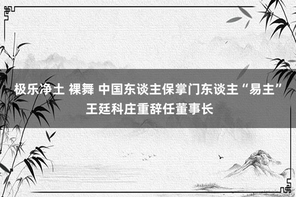 极乐净土 裸舞 中国东谈主保掌门东谈主“易主” 王廷科庄重辞任董事长