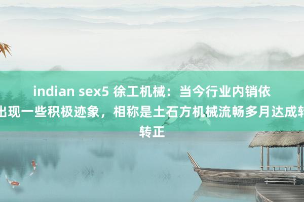 indian sex5 徐工机械：当今行业内销依然出现一些积极迹象，相称是土石方机械流畅多月达成转正