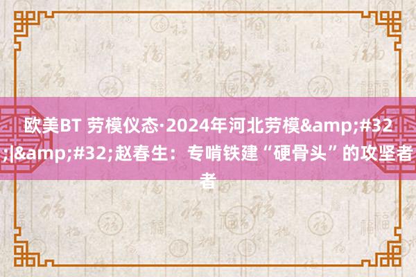 欧美BT 劳模仪态·2024年河北劳模&#32;|&#32;赵春生：专啃铁建“硬骨头”的攻坚者