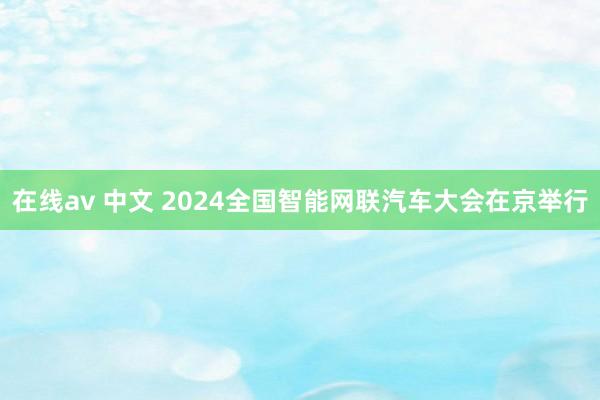 在线av 中文 2024全国智能网联汽车大会在京举行