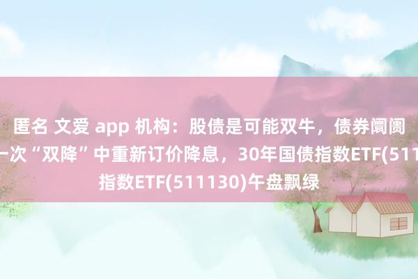 匿名 文爱 app 机构：股债是可能双牛，债券阛阓很可能会不才一次“双降”中重新订价降息，30年国债指数ETF(511130)午盘飘绿