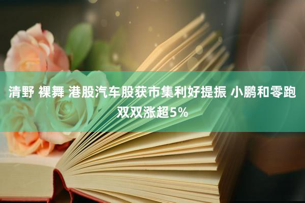 清野 裸舞 港股汽车股获市集利好提振 小鹏和零跑双双涨超5%