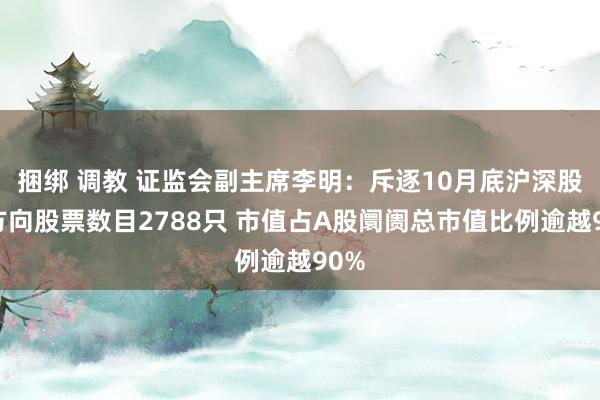 捆绑 调教 证监会副主席李明：斥逐10月底沪深股通方向股票数目2788只 市值占A股阛阓总市值比例逾越90%