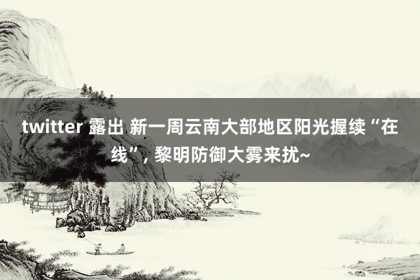 twitter 露出 新一周云南大部地区阳光握续“在线”， 黎明防御大雾来扰~