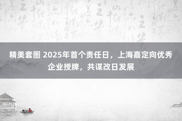 精美套图 2025年首个责任日，上海嘉定向优秀企业授牌，共谋改日发展