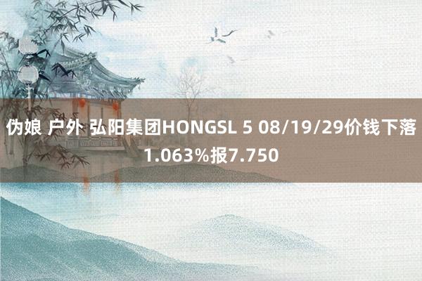 伪娘 户外 弘阳集团HONGSL 5 08/19/29价钱下落1.063%报7.750