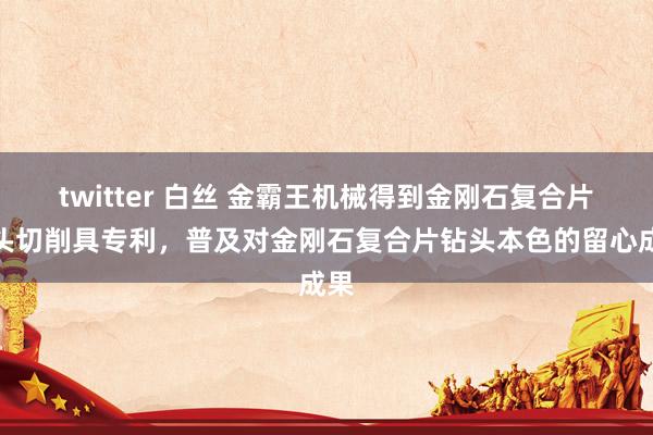 twitter 白丝 金霸王机械得到金刚石复合片钻头切削具专利，普及对金刚石复合片钻头本色的留心成果